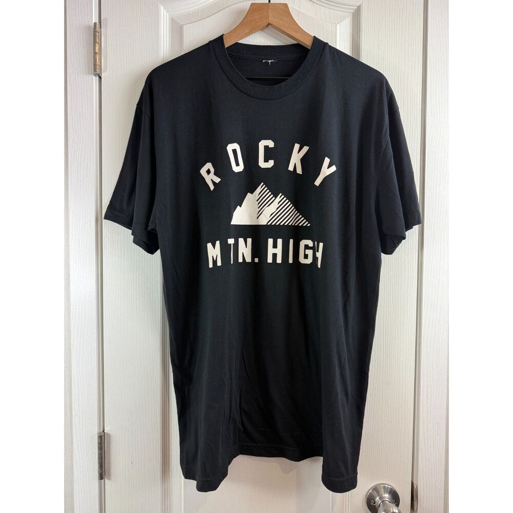 Rocky Mtn. High Colorado Rocky Mountain Black T Shirt - Size XL